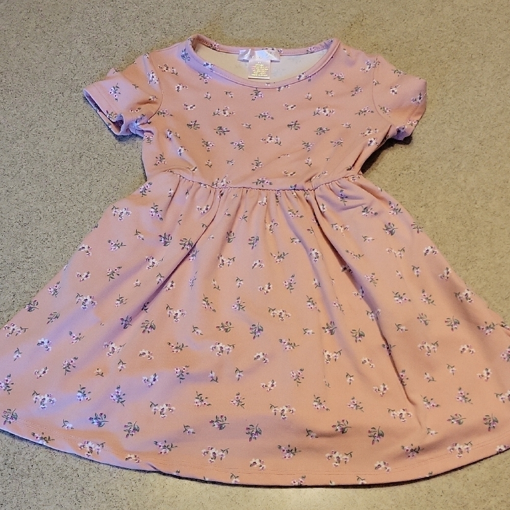 Emma And Elsa Pink Floral Dress With Pockets SIZE 4T